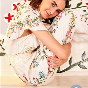 FARM Rio Louise Floral Frilled Sleeves Jumpsuit